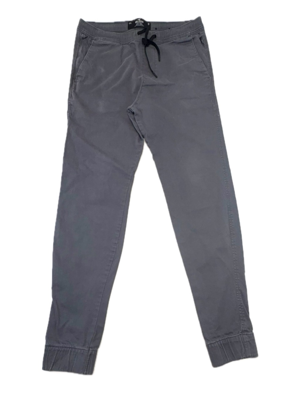 Hollister Men’s Advanced Stretch Twill Skinny Joggers-Slate Grey-Size ST(on tag)